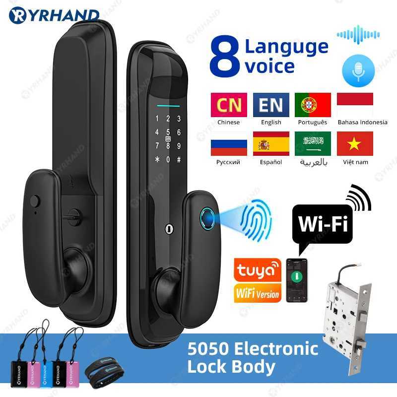 YRHAND TUYA Wifi Smart Home Digital Electronic Lock Biometric Digital Fingerprint Smart Door Lock CL240920