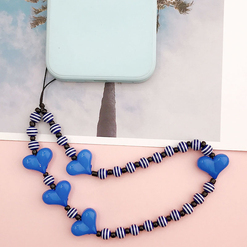Yilian New Acrylic Love Chain DIY Jewelry Accessories Handmade Resin Color Bead Phone Rope