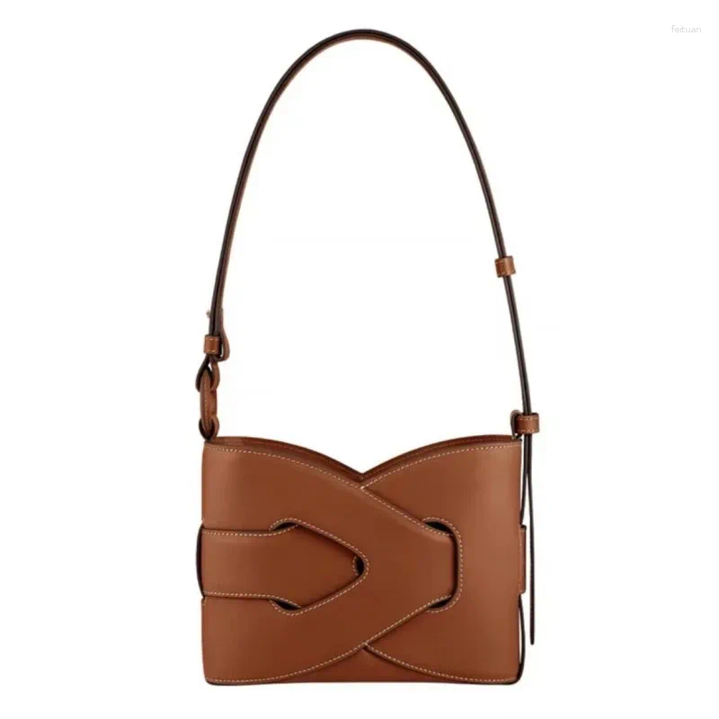 Totes Po Geometric Bag Made Of Genuine Leather With Nodde Classic Symmetrical Design Niche Single Shoulder Diagonal Cross d583 4