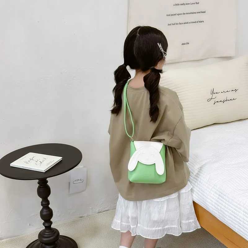 Childrens Bag Cute Rabbit Contrast Color Variable Cross Small Square Bag Girl Baby Replacement Accessory Bag W240906