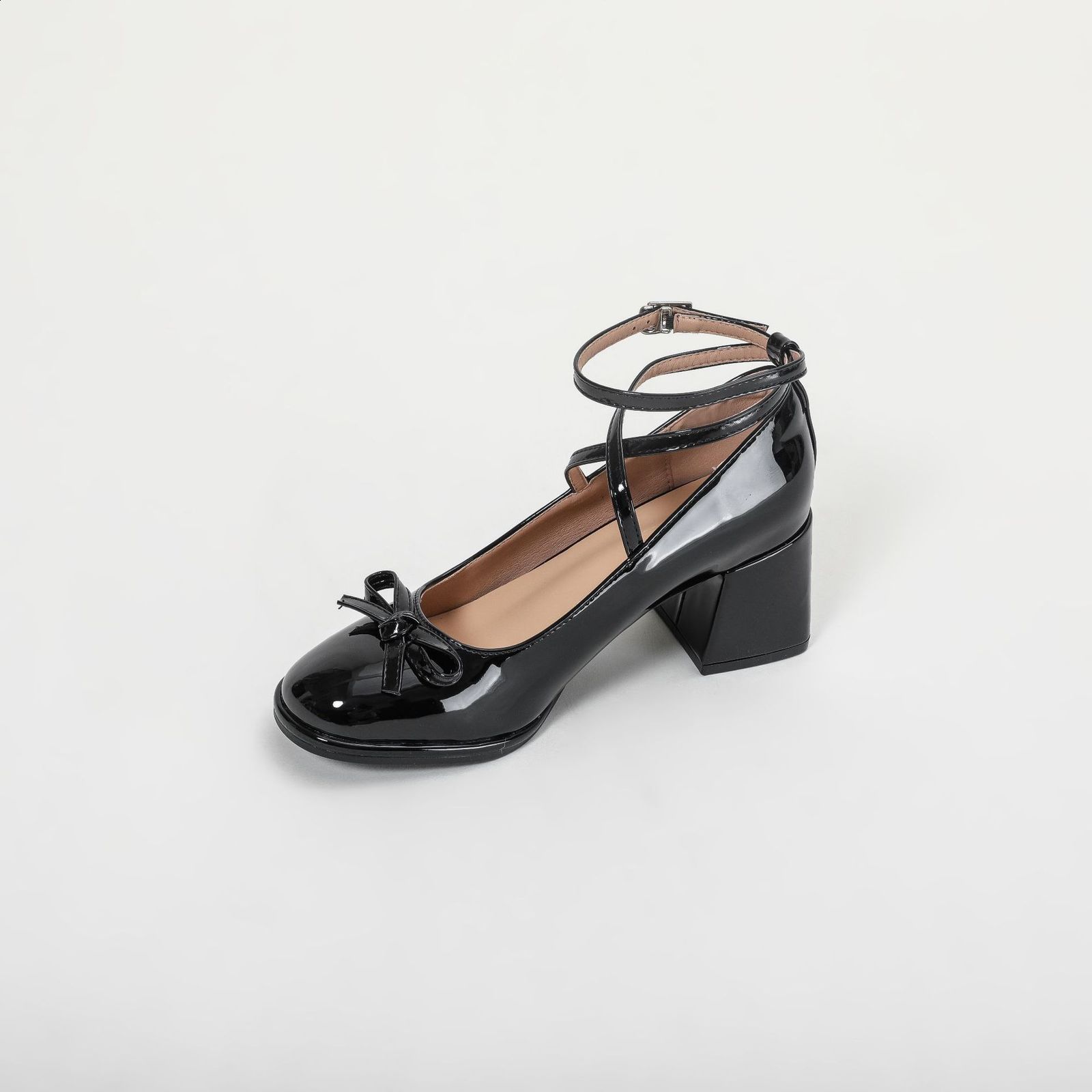 Red Mary Jane Women Pumps Thick High Heels Shoes Female Lolita Square Toe Shoes Spring Fashion Party Leather Woman Shoes 240617