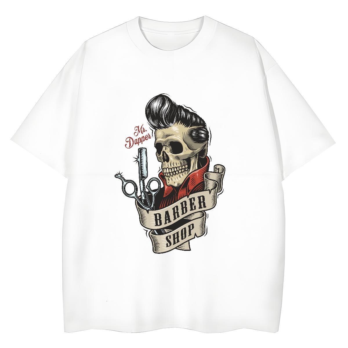 Factory Direct Women T Shirts 230g Cotton Crew Neck Beach skull Women Tees Lady Floral Print Tops Tees