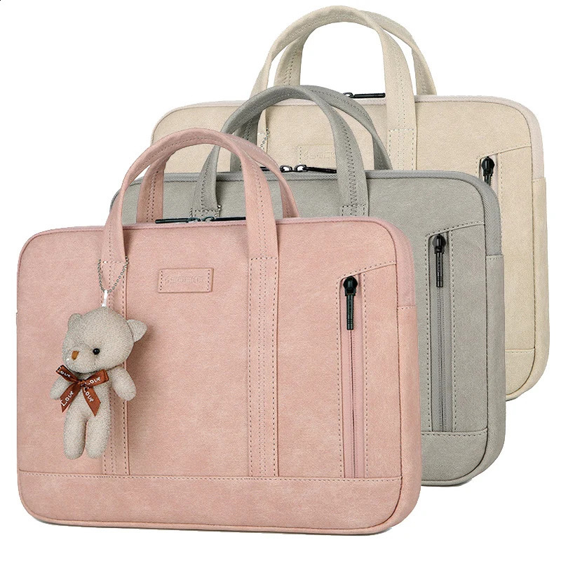 11 12 13 14 15 inch waterproof PU laptop bag male package sLeeve handbag portable Kumon suitable for women 240903