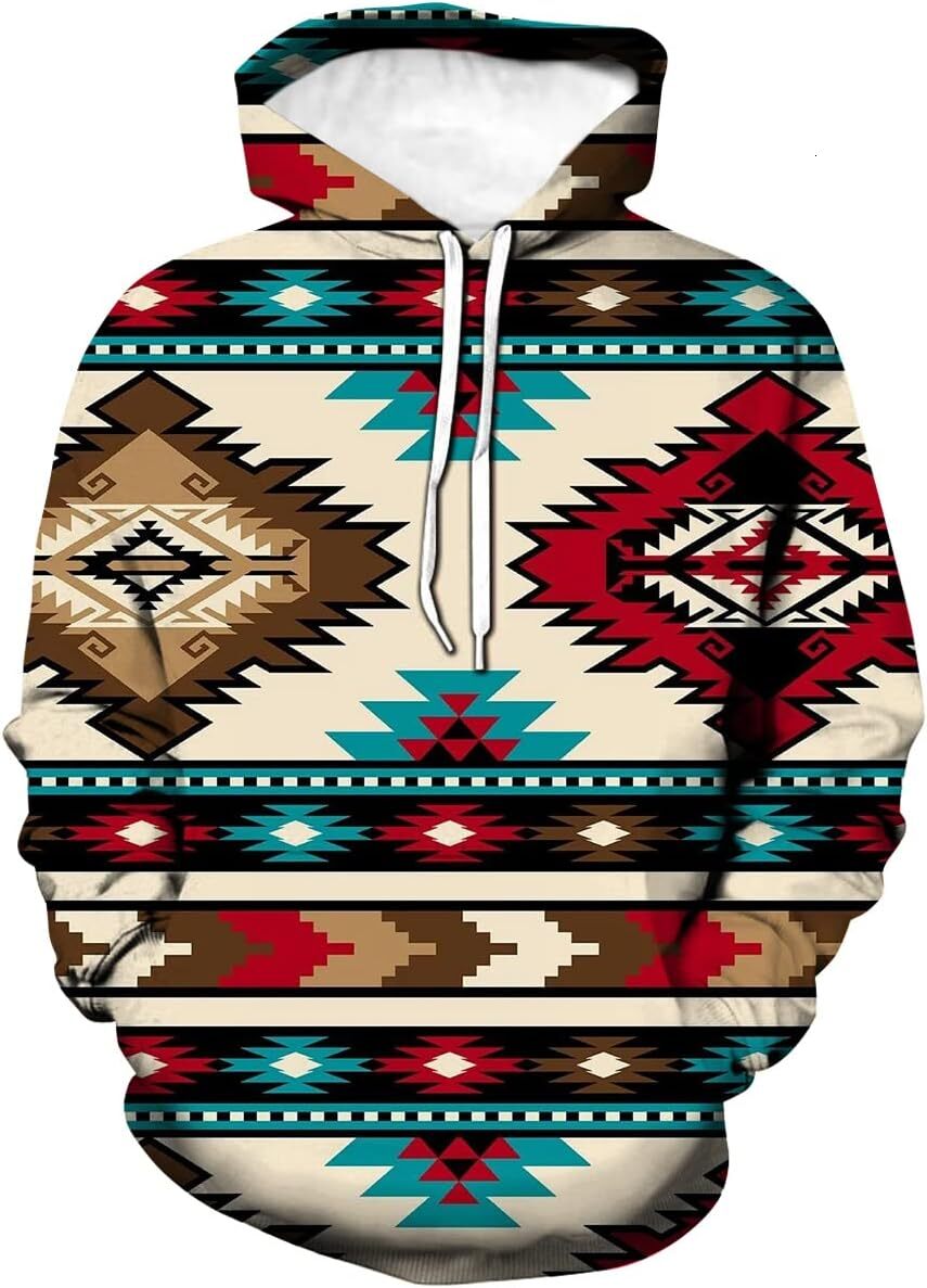 Hoodie for Mens Womens Men Women Fashion Long Sleeve Hoodie Aztec 3D Print Pullover Sweatshirts Graphic Hoodies sweatshirt Pullover Long Sleeve