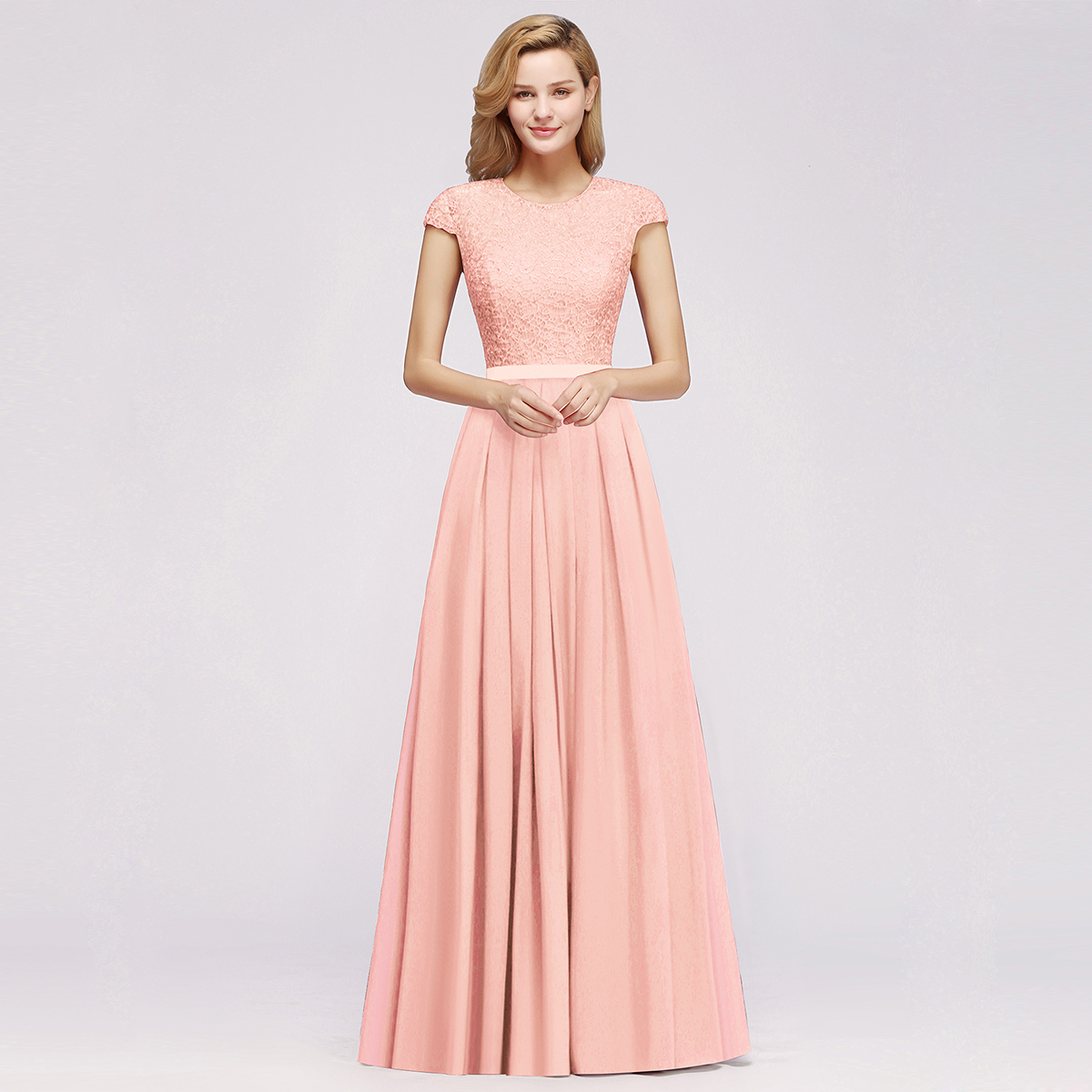 Evening Dresses Elegant A E Jewel Neck Sleeveless Long Maxi Lace Appqulies Chiffon Skirt Prom Party Gowns Bridesmaid Wears Cps1319 ppqulies