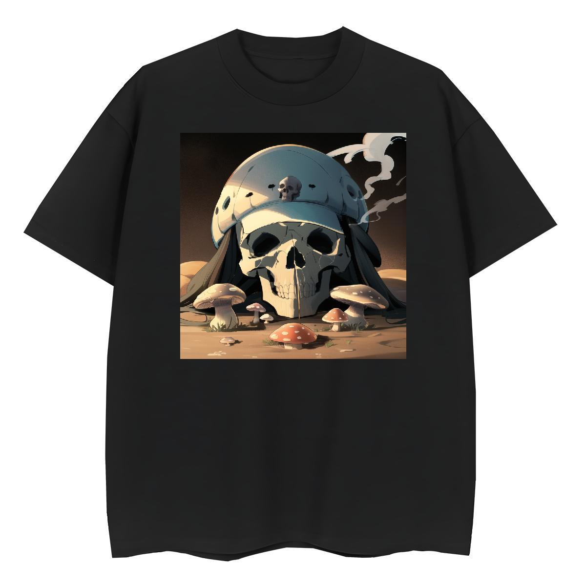 2024 T Shirt For Woman 230g Cotton O Neck Short Sleeves Daily Wear skull Women Tees Designer Nice Custom Print Oversized Tops Tees