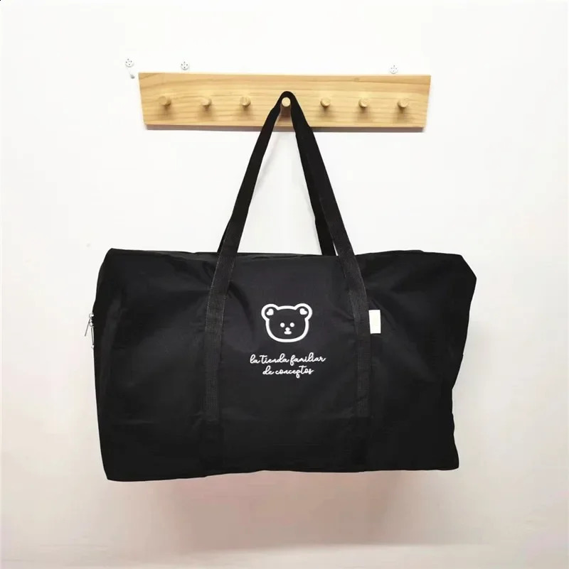 Womens Bag Trend Shopping Bag Womens Bear Quilt Storage Bag Pouch Packaging Bag Womens Large Capacity Export Handbag 240903