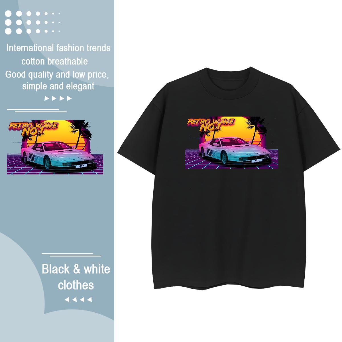 2024 Casual T shirt 100% Cotton 230g Short Sleeve O-Neck Casual Daily Wear beach Lady T shirt High quality Black White Tshirts