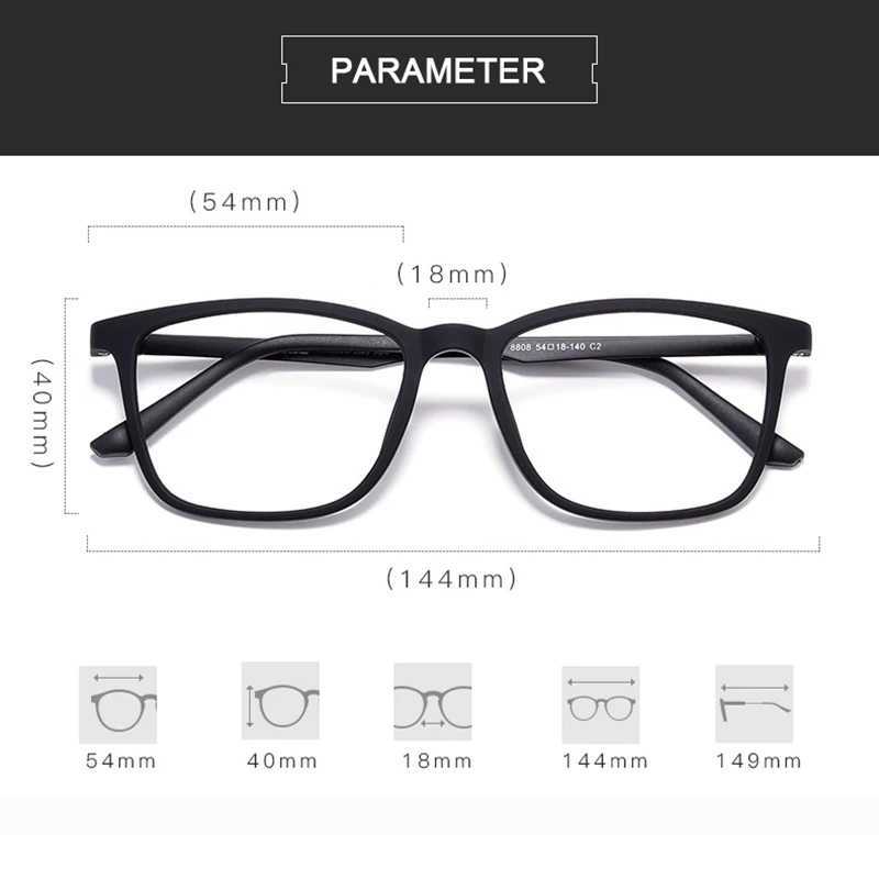 Fashion new arrivals glasses frame super flexible durable material edge glasses frame optical prescription glasses 8808 W240906