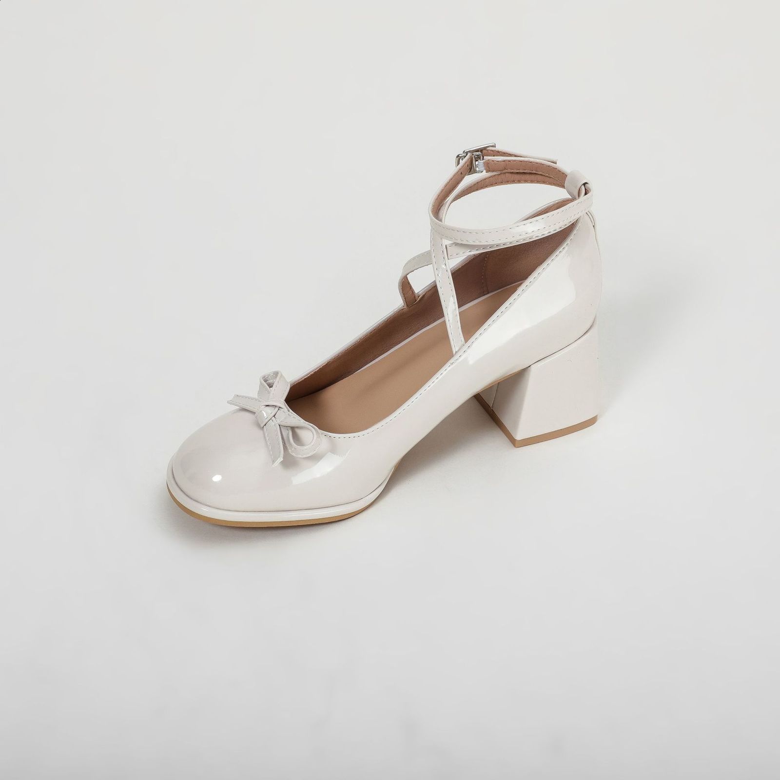 Red Mary Jane Women Pumps Thick High Heels Shoes Female Lolita Square Toe Shoes Spring Fashion Party Leather Woman Shoes 240617