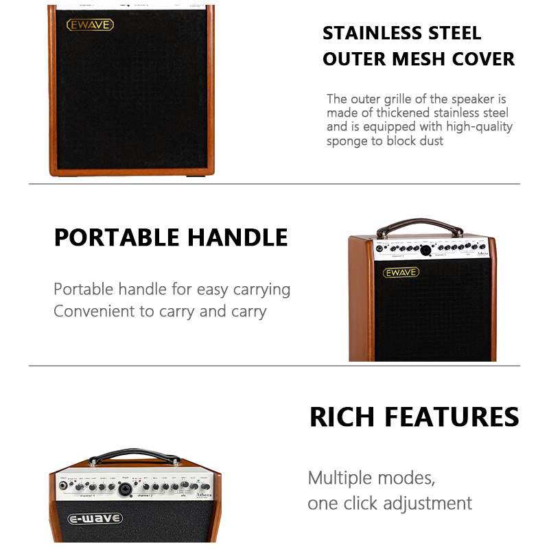 Portable Speakers 50W High-power Bluetooth Speakers Portable Outdoor Stereo Surround Sound Music Center with Boombox