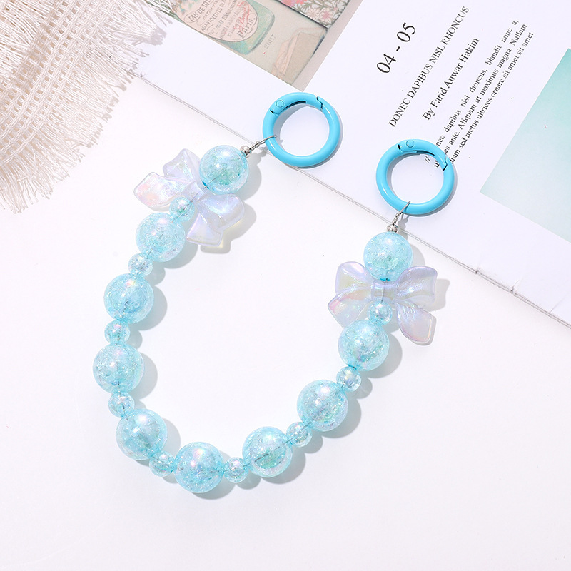 Yi Lian's new crack bead beaded mobile phone case hanging accessories, bag chain, water cup extension chain