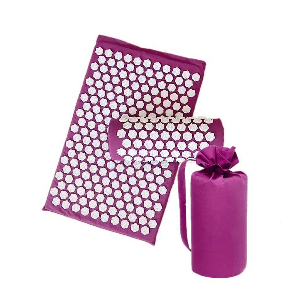 Acupuncture Lotus Acne Massage Yoga Mat Carpet and Pillow Massage Acupuncture Yoga Mat W240906