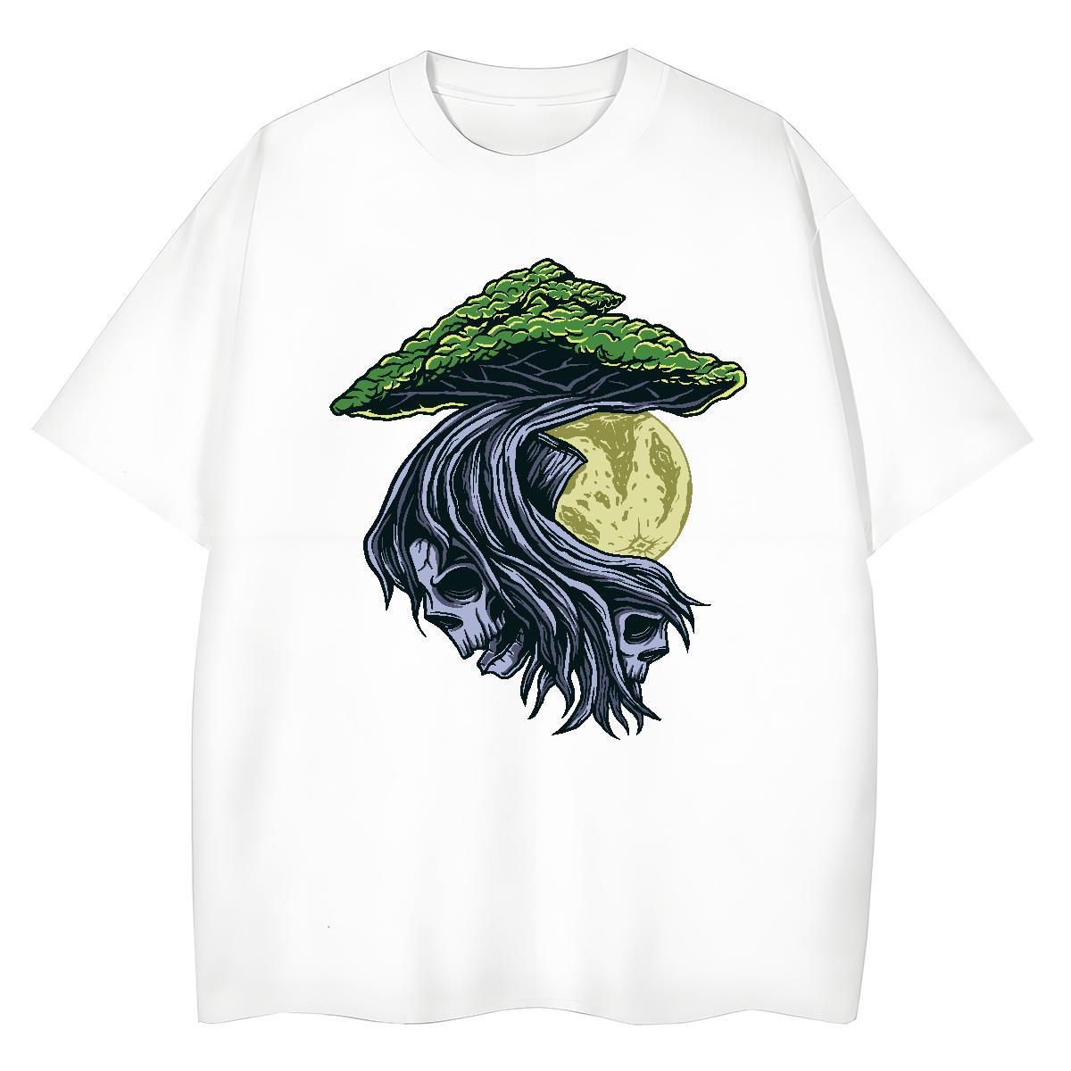 New Arrival T Shirts Women 100% Cotton 230g O Neck Short Sleeves Daily Outfit skull Unisex Tshirts High quality Plus Size Custom Polos