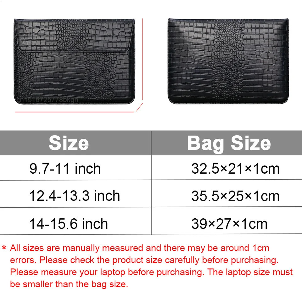 Laptop Bag for Macbook Air Pro 13 Case M1 M2 Notebook Stand Cover 11 14 15 15.6 inch PU Leather Sleeve Pouch Computer Tablet Bag 240907