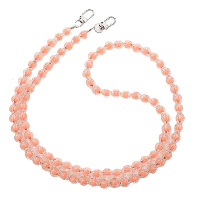 Yilian new in pearl pumpkin crossbody mobile lanyard gift bead phone anti drop chain 120cm