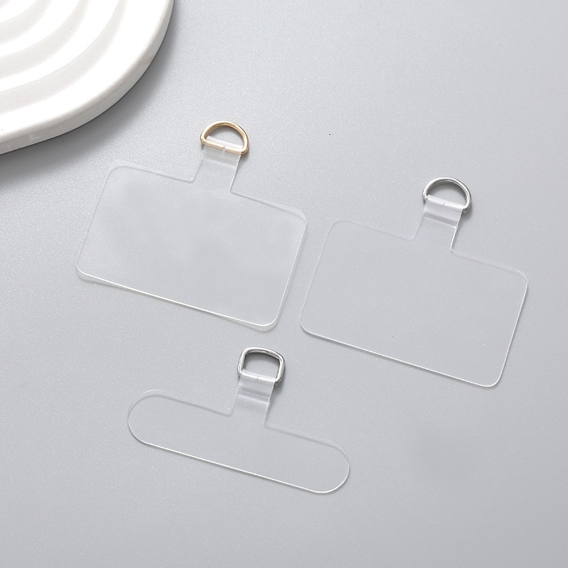 Mobile phone lanyard patch TPU integrated molding sturdy pad anti loss strap D buckle clip transparent ultra-thin back sticker