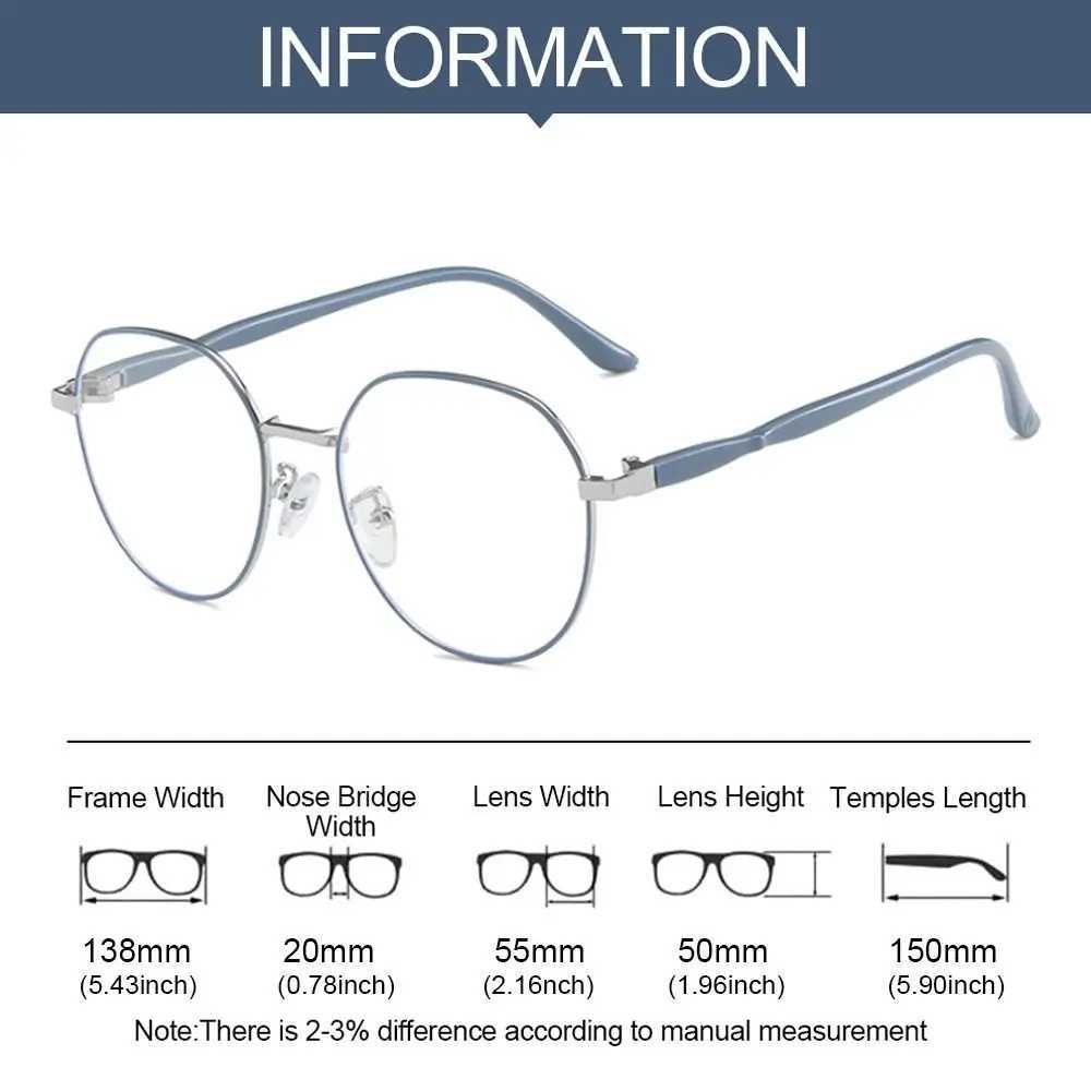 Classic transparent computer glasses frame womens anti blue light circular blocking glasses optical glasses frame W240906