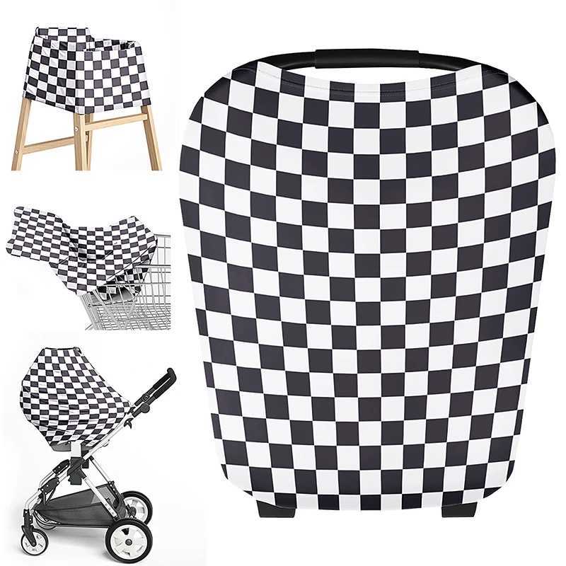 Multi functional stretch baby car seat cover mesh care nursing cover shopping cart grocery cart handcart cover car seat ceiling W240907