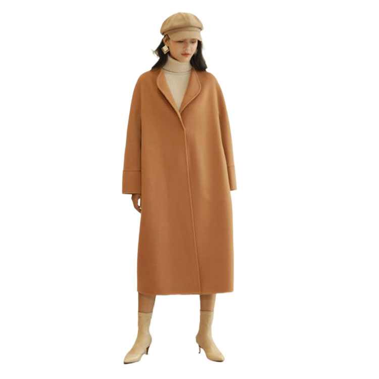 Chic Korean Silhouette Unisex Double-Layered Wool Overcoat for Modern Fashion Enthusiasts factory direct sale