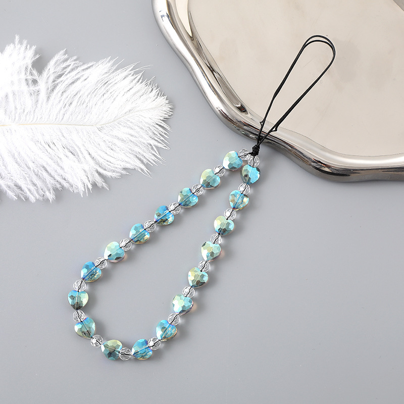 Light luxury new plated love chain, case, keychain, hanging decoration, luggage, bead pendant, phone lanyard