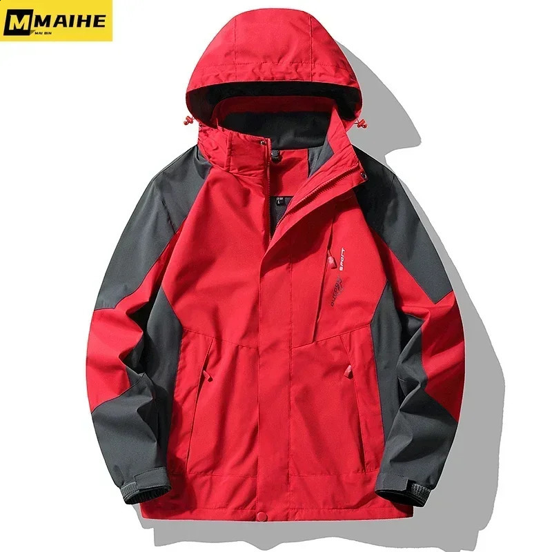 Gorpcore Fashion Hiking Windproof Waterproof Camping Fishing Mens Jacket Running Thin Outdoor Life Neutral 240904
