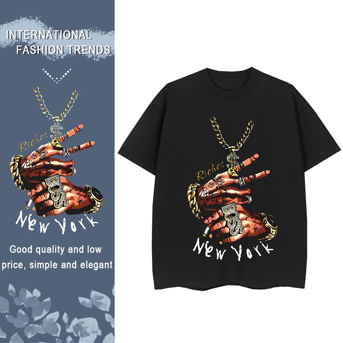 DIY T-Shirts for Women 230g Cotton Breathable Short Sleeve Sports Casual hands Woman Tshirt 5A DIY Logo Top Shirts
