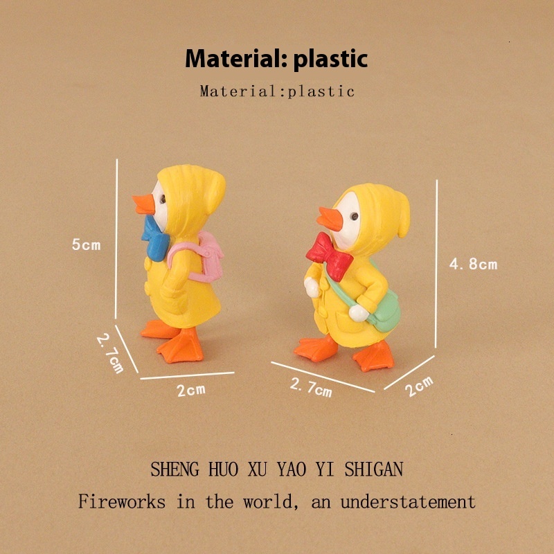 Cute Little Duck Design Backpack - Unique Plastic Artwork Ideal for Vehicle Accessories