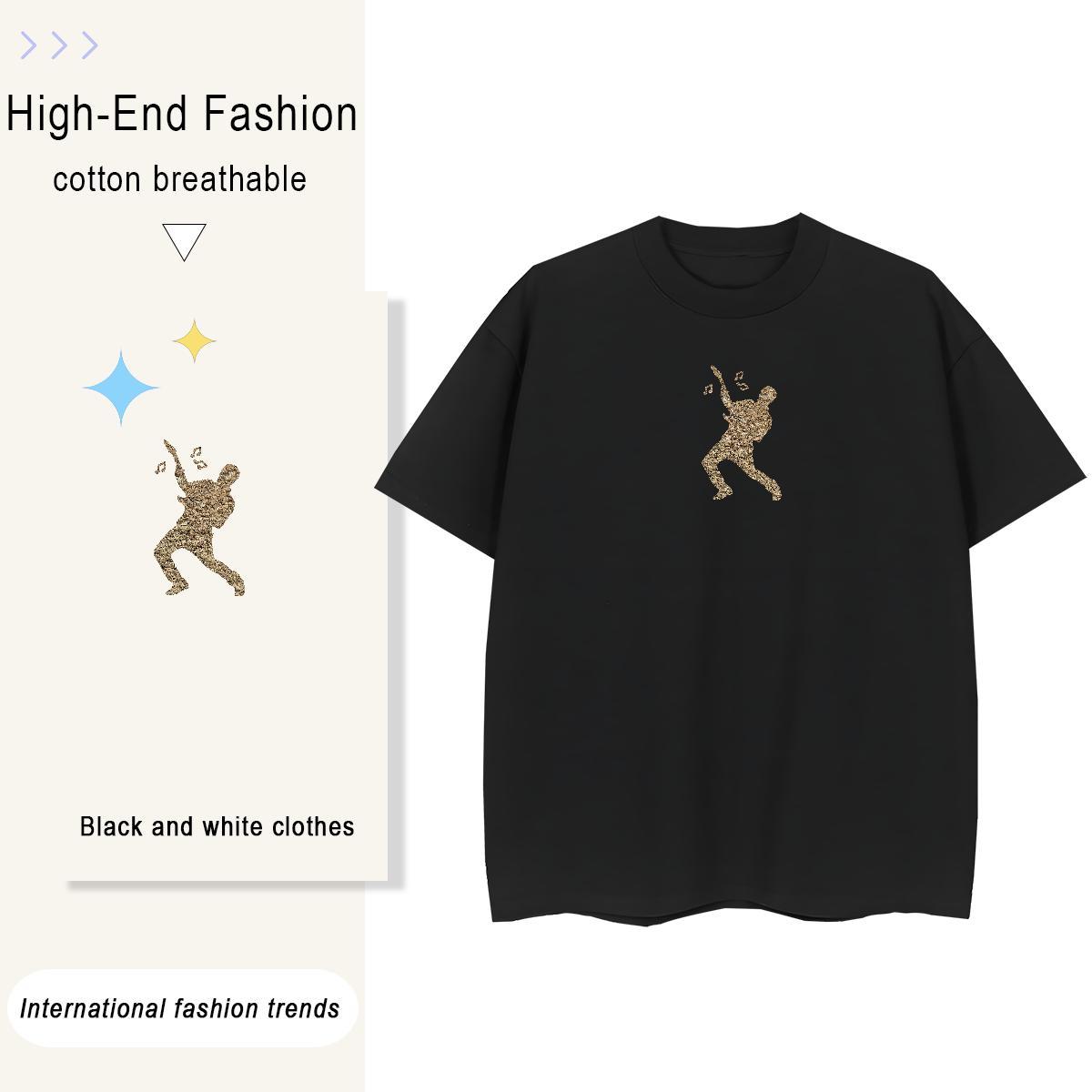 Fashion Women T Shirts 230g Pure Cotton Short sleeve Soft Sports Street Wear portrait Tshirt for Man Woman Designer Custom Print Oversized Tops Shirt