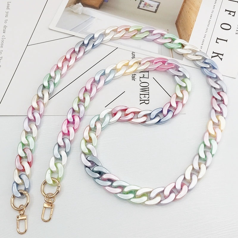 Yilian Jewelry New Color Acrylic Phone Handmade Bag Weaving with Diagonal Cross Chain