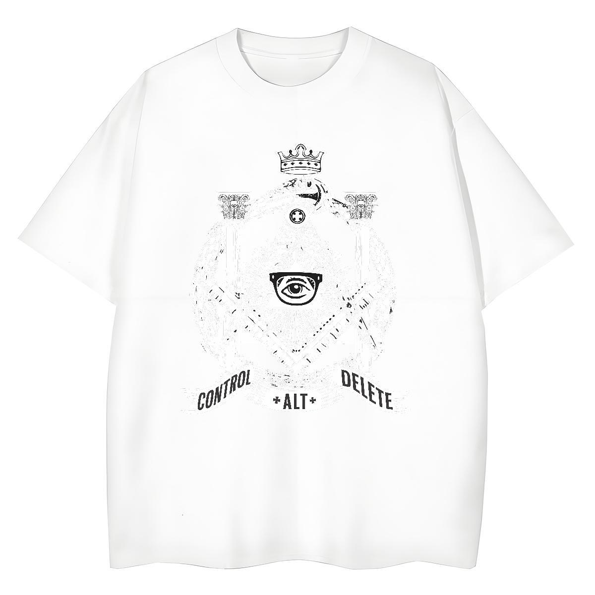 New T Shirt For Woman 230g Cotton Round Neck Short Sleeve Spring Summer eye of the devil Woman Tshirt Brand White Plus Size Tshirts