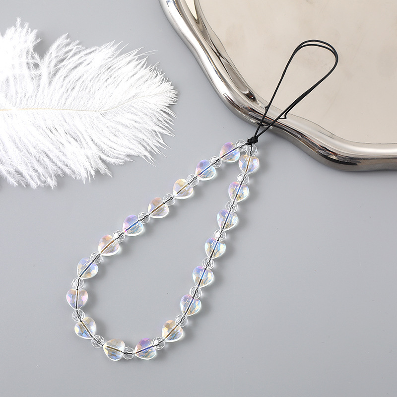 Light luxury new plated love chain, case, keychain, hanging decoration, luggage, bead pendant, phone lanyard