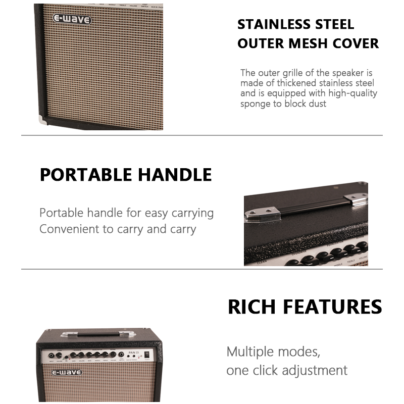 Portable Speakers 15W High-power Bluetooth Speakers Portable Outdoor Stereo Surround Sound Music Center with Boombox