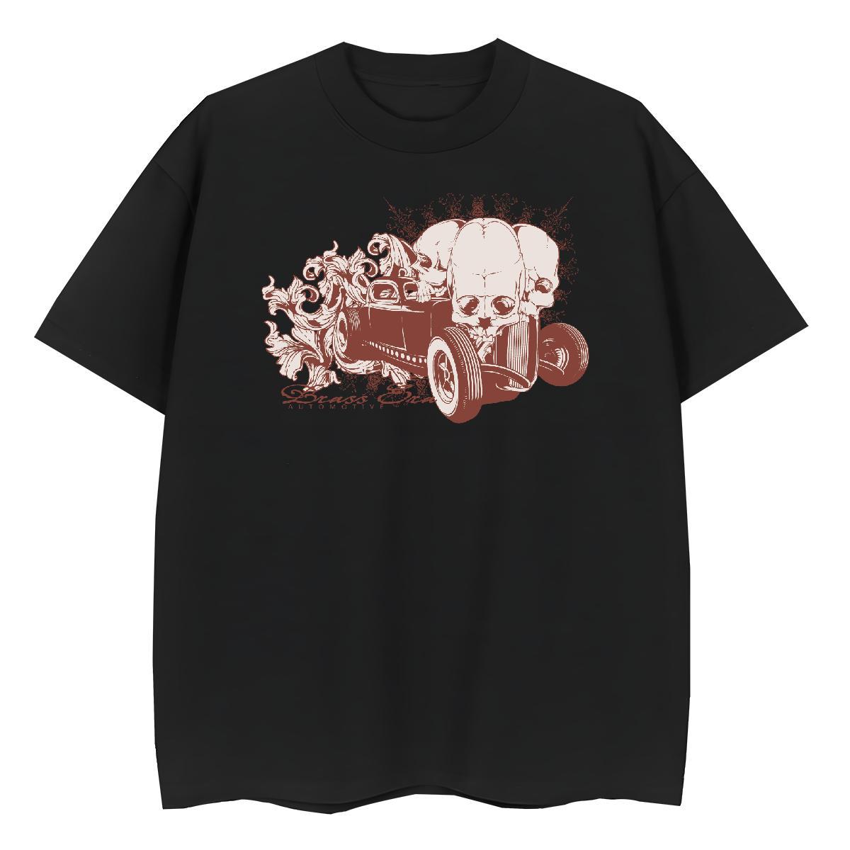 2024 Casual Women T Shirts 230g 100% Cotton O Neck Short Sleeves Street Wear skull Unisex Tshirts Comfortable Oversized Clothes Shirt