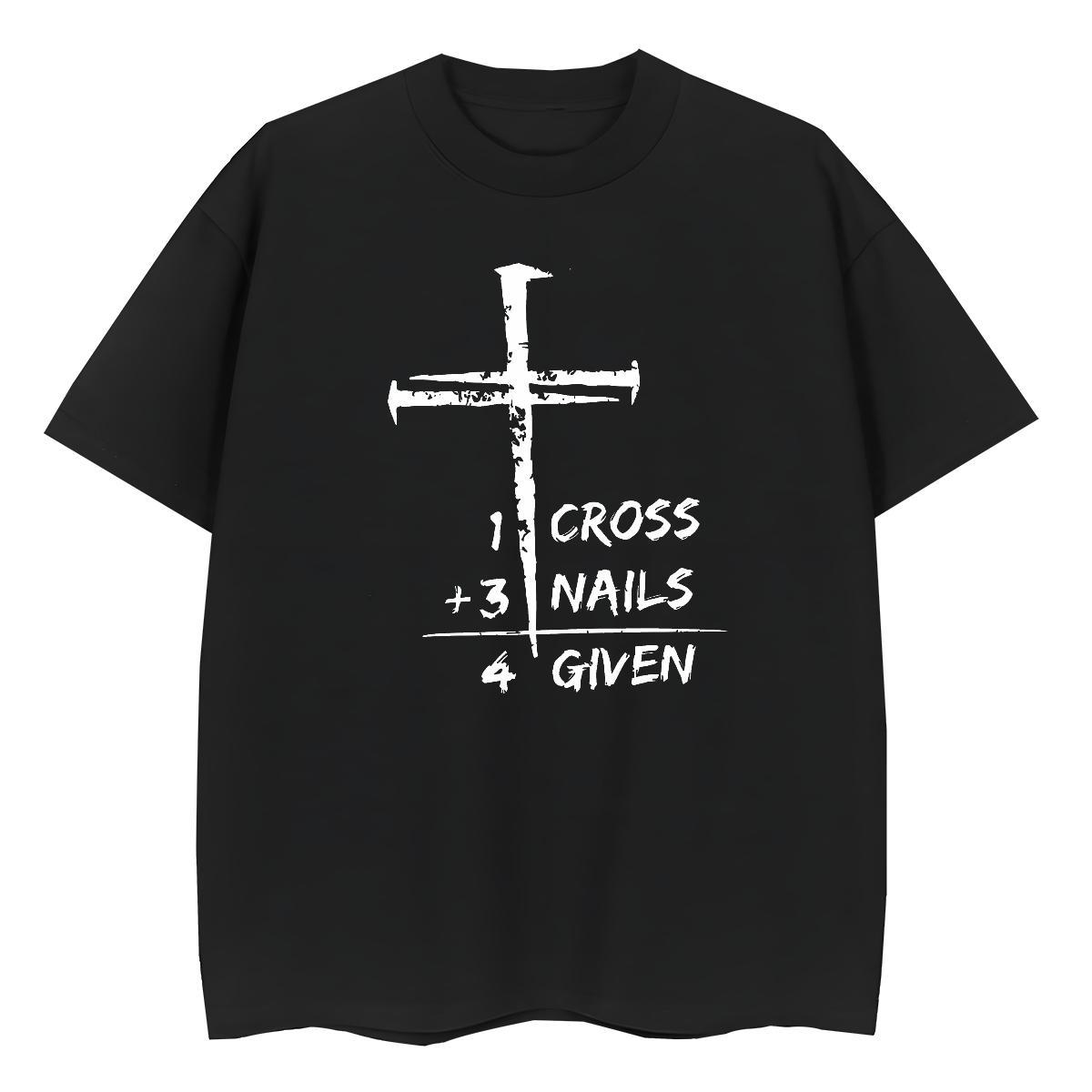 Brand T shirt 100% Cotton 230g Short Sleeve O-Neck Sports Street Wear The Cross Couples T Shirts Loose fit Anime Clothes