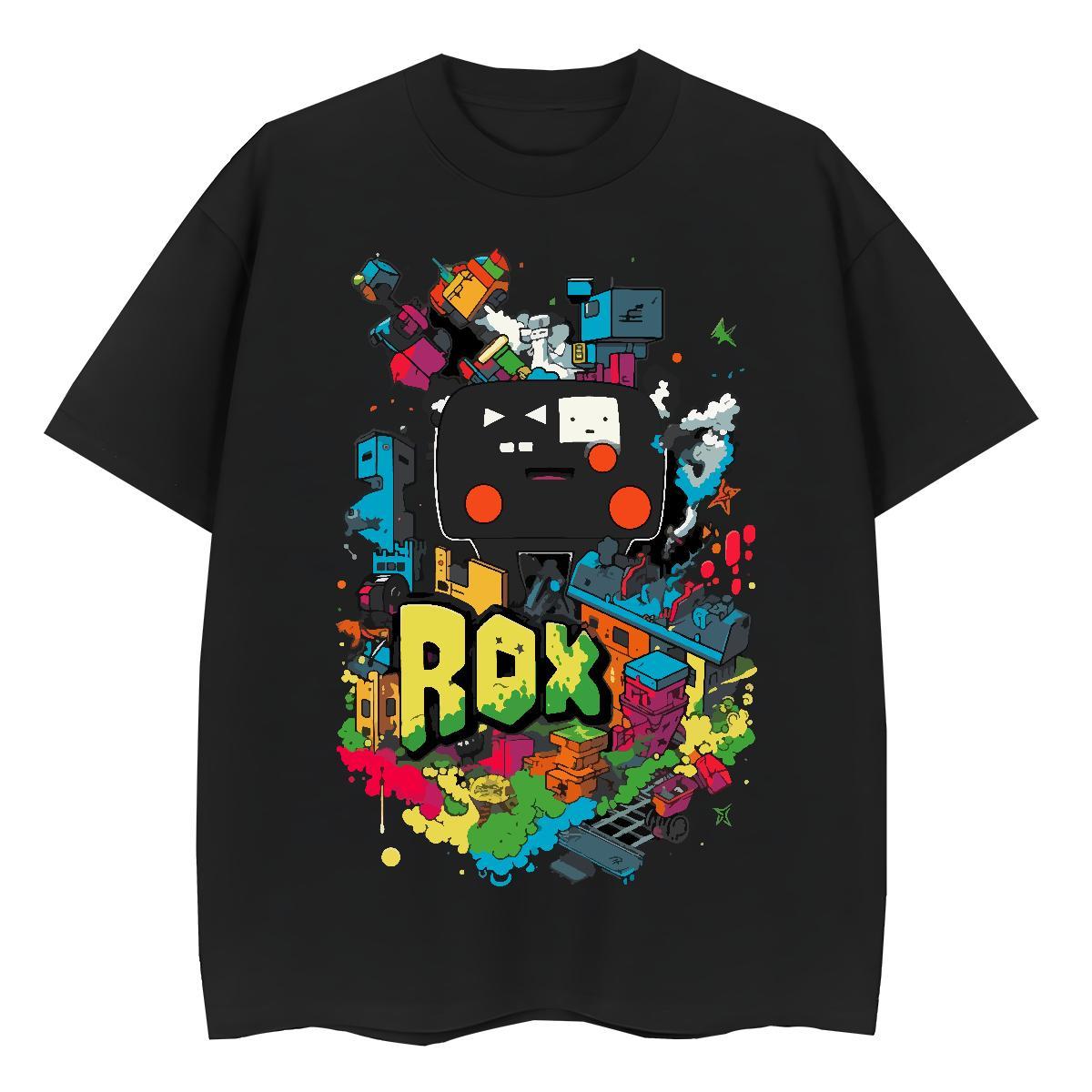 Custom T Shirt For Woman 230g 100% Cotton Breathable Short Sleeve Spring Summer robot Woman Tshirt Designer Nice Skull Clothes