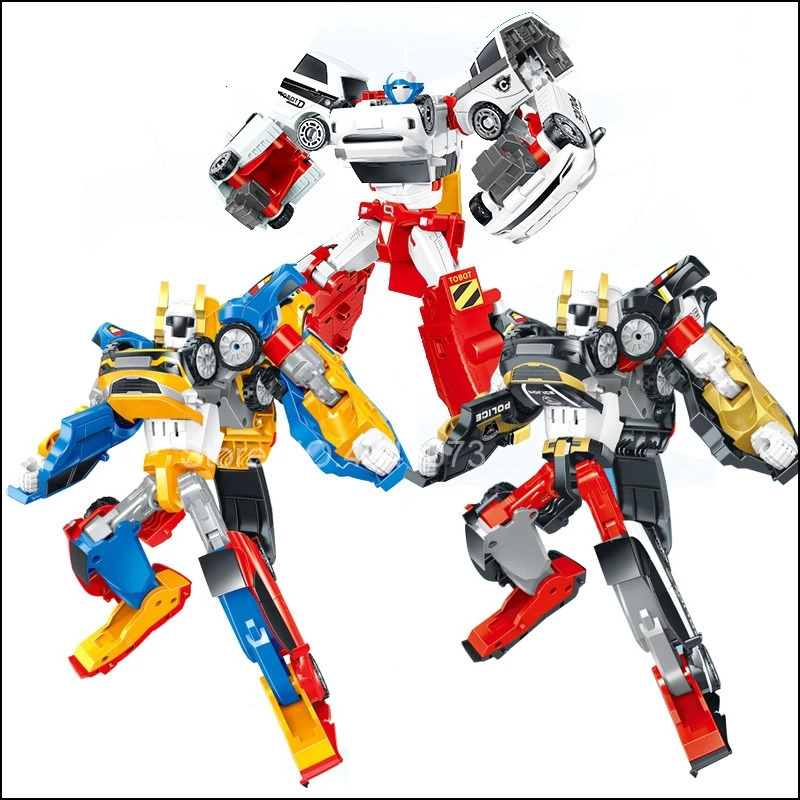 3 In 1 Tobots Transformation Robot Korea 2 In 1 Cartoon Brothers Anime Deformation Car Airplane Toys for Child Christmas Gift 240902