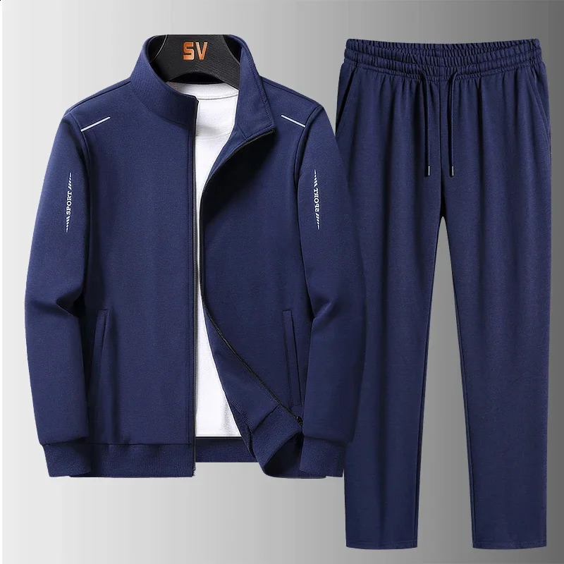 3-piece mens track and field suit autumn and winter jogging suit sportswear hooded jacket sports pants mens clothing 240907