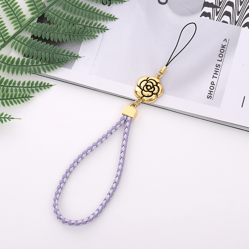 New Xiaoxiangfeng Plum Blossom Chain Flower Leather Weaving Phone Hanging Rope Small Gift