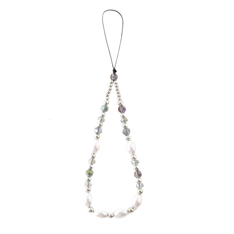 New mixed bead pearl love mobile phone hanging rope chain pendant accessory