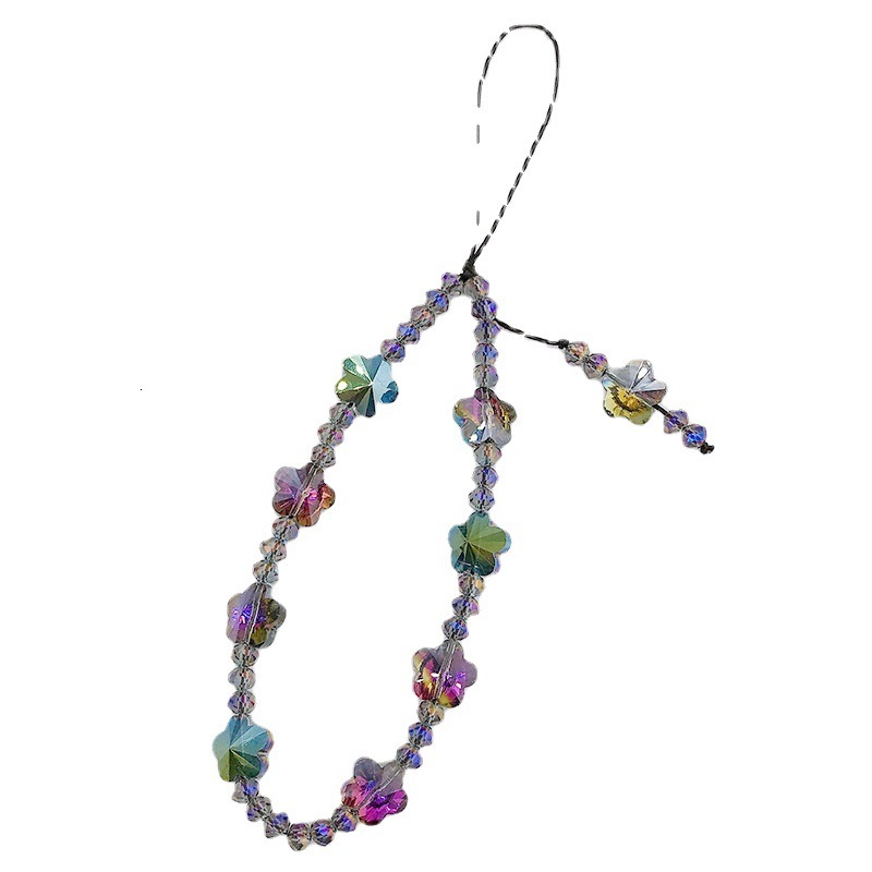 Yilian Jewelry New Crystal Hanging Rope DIY Beaded Stone Butterfly Phone Chain Wrist Strap