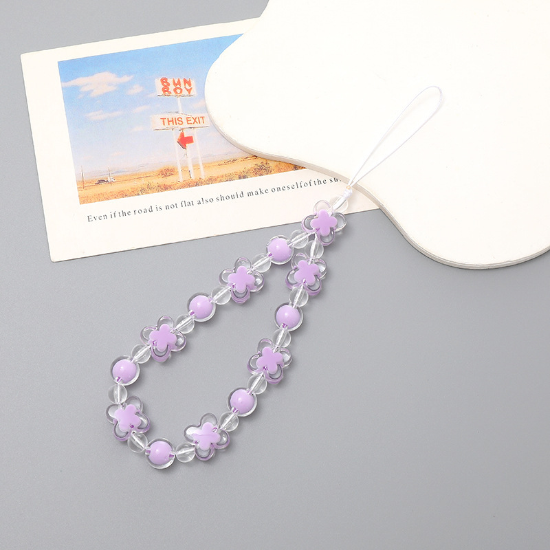 Beaded mobile chain bead, bead in hand fall and anti throw rope, phone case hanging decoration pendant, small gift for women