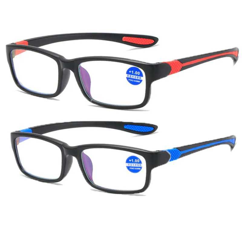 Home>Products>Fluorescent TR90 Reading Glasses>Blue Light Blocking Square Frame Glasses W240906