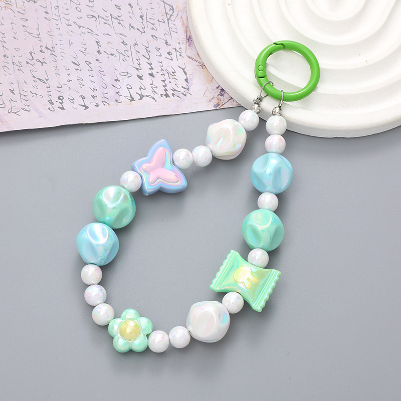 Tiktok the same type of beaded case accessories live selling mobile phone chain luggage pendant gifts