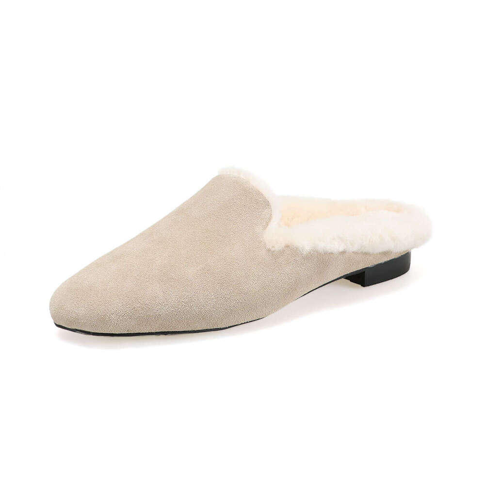 Woman Shoes Pantufa 2020 Promotion Top Rubber Solid Winter Indoor Mules Slides Terlik Women's Fluff Yeah Slipper 241112