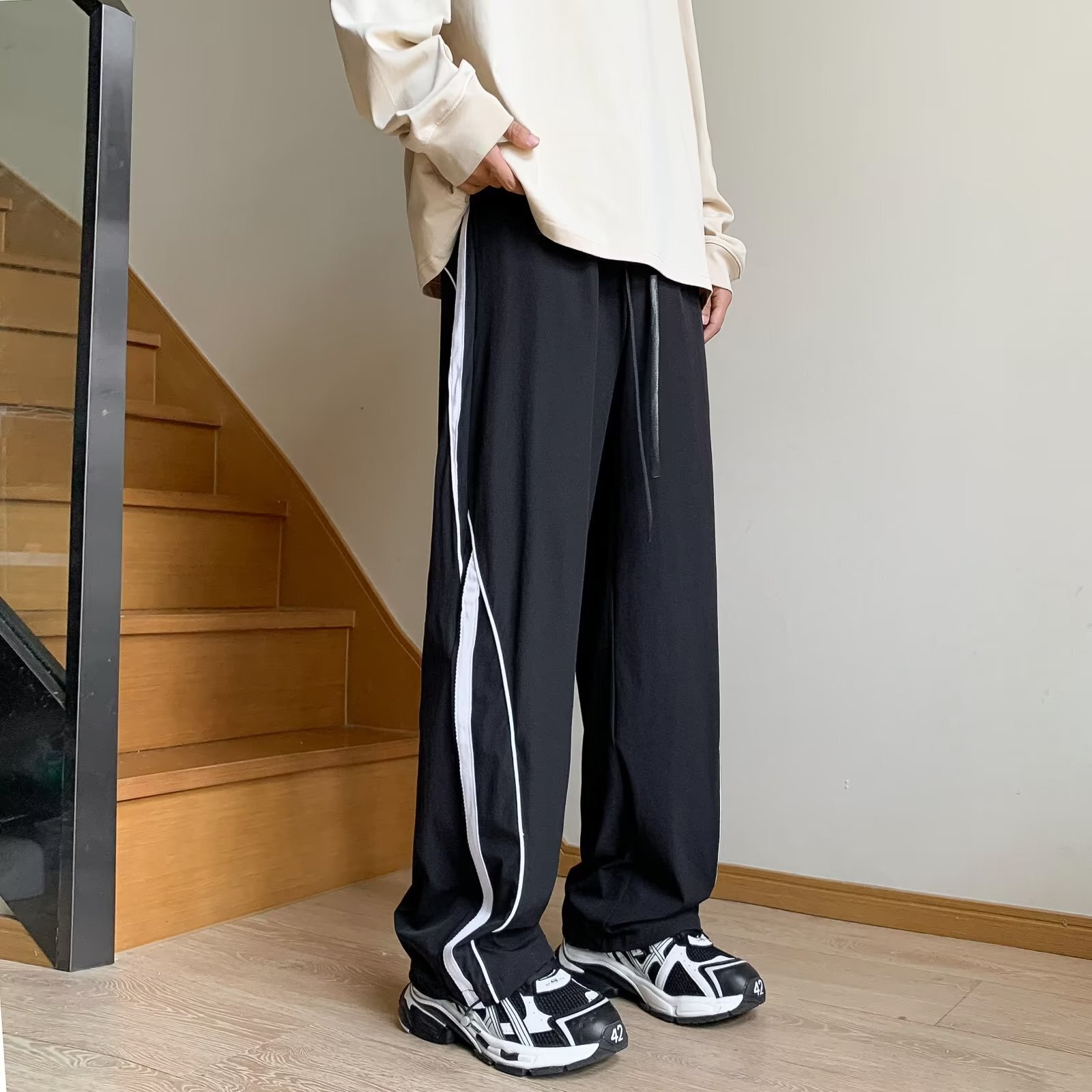 Tween Boy Casual Street Style Woven Straight-Leg Pants