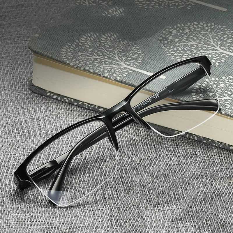 Mens and Womens Ultra Light Square Half Frame Reading Glasses Elders Degree Glasses+0.25 0.5 0.75 1 1.25 1.5 1.75 2.25 2.5 3 W240907