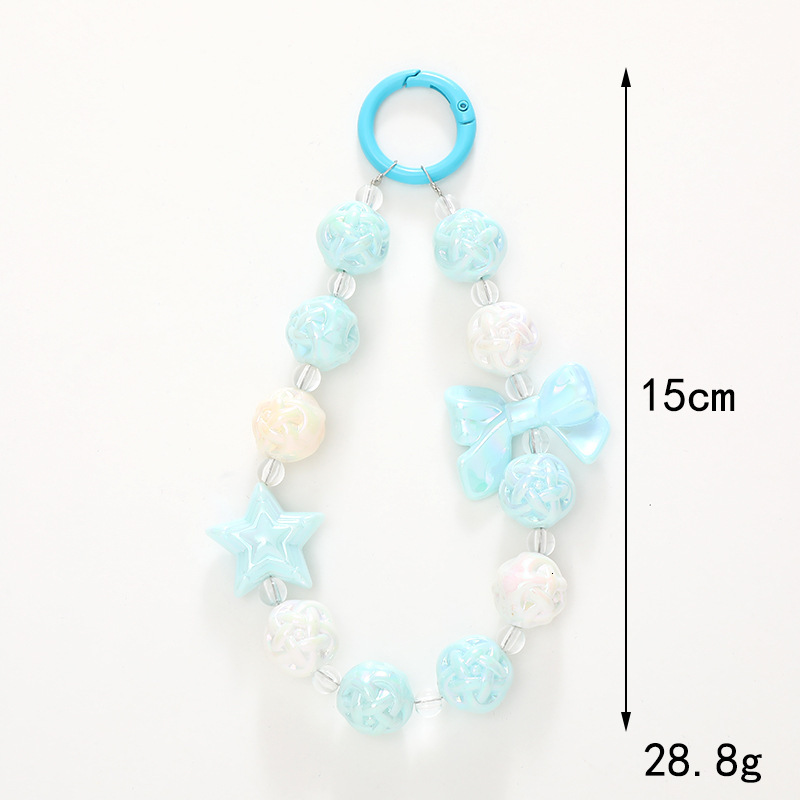 Yilian's new color plated bird's nest pendant bead mobile phone rope keychain hanging chain small gift