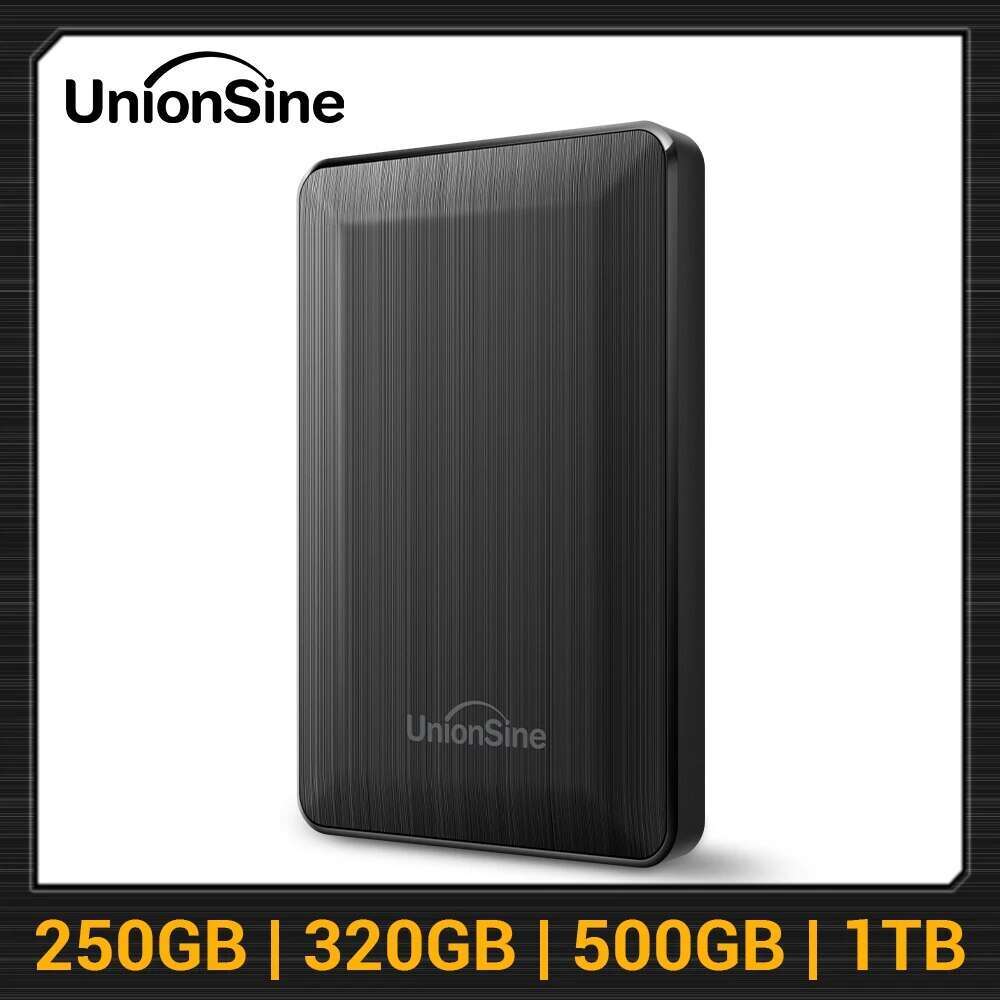 HDD Unionsine 2,5 pouces Portable Drive externe Externe 250 Go 320 Go 500 Go 1 To USB3.0 Compatible pour PC Bure