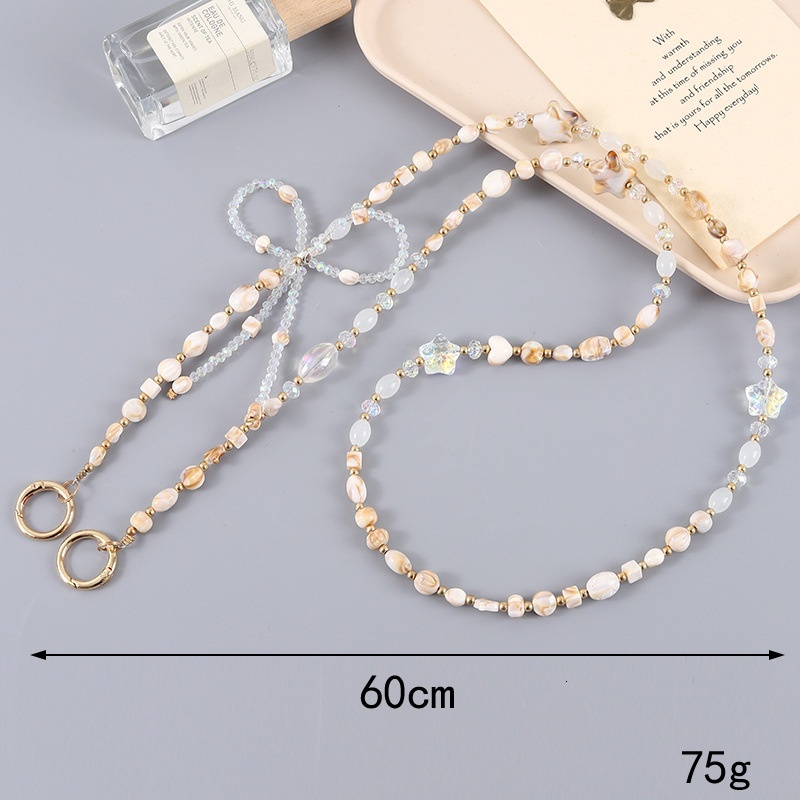 New Baroque Pearl Phone with Reversible Shoulder Hanging Accessories Luggage Chain Hanger Anti Loss Rope